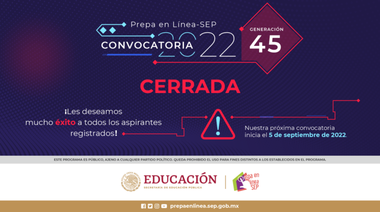 Prepa En Línea-SEP Requisitos Convocatoria 5 De Septiembre